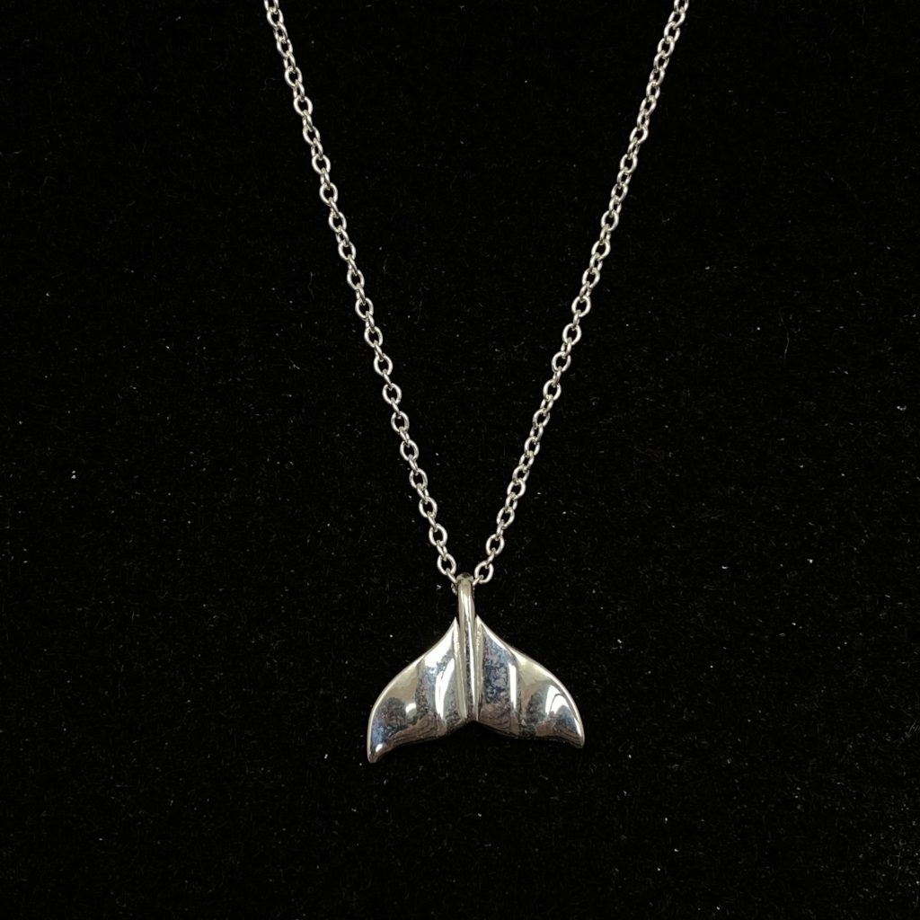 Silver Whale Tail Necklace