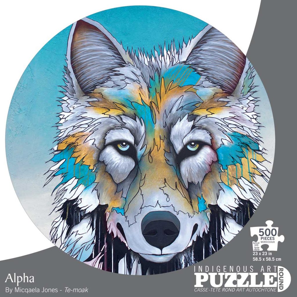 Alpha Wolf Round Puzzle – 500 pieces